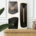 thumbnail image 4 of AVOI Hand Painted Abstract Wall Art Geometric Oil Painting Black Circle Wall Decor Black Texture Wall Art Painting for Living Room Decor Frame: 11x14in, 4 of 4