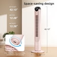 thumbnail image 4 of 42 Inches Bladeless Tower Fan with Remote for Bedroom,90°Oscillation Standing Floor Fans that Blow Cold Air with 9H Timer & Child Lock,Ultra Quiet Small Cooling Fans for Office - Black, 4 of 7