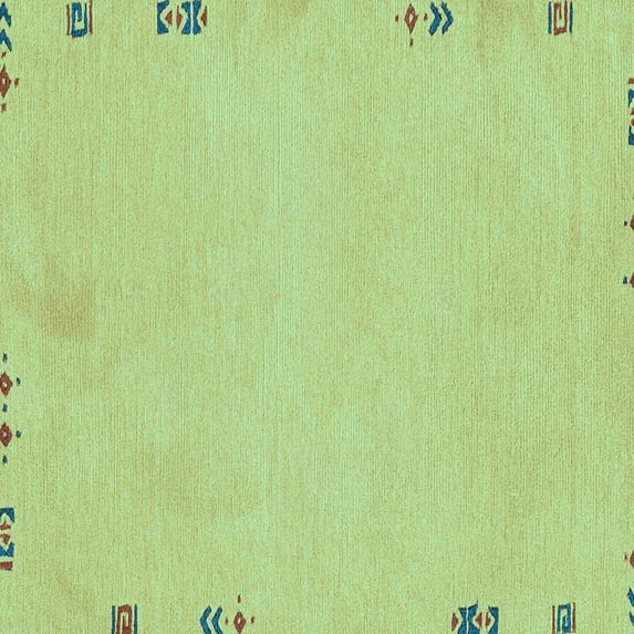 Ahgly Company Indoor Square Abstract Light Blue Modern Area Rugs, 5' Square