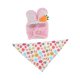 thumbnail image 2 of Conjunto de gorro con orejas de conejo y bandana con estampado de huevo para porche de Pascua, resistente para Rosa, 2 of 9