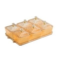 thumbnail image 4 of GUOOL Assiette de Fruits Secs Plat de Collation Plateau de Service Divisé pour Fête Vacances Maison Jaune, 4 of 9