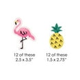 thumbnail image 3 of Big Dot of Happiness Pink Flamingo - Party Like a Pineapple - Tropical Summer DIY Shaped Party Cut-Outs - 24 Count, 3 of 5