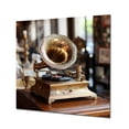 thumbnail image 2 of Designart "Vintage Serenade with the Phonograph" Fashion Wall Art - Glam Brown Phonographs Bedroom Canvas Wall Art, 2 of 6