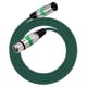 thumbnail image 1 of Cable XLR de 3 Pines, Conector XLR Macho/Hembra para Montaje en Panel A Conector XLR Hembra/Macho, Convertidor de Extensión de Micrófono de Paso, Color Verde., 1 of 10