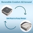 thumbnail image 5 of PETMAKER Dog Blanket - 80x100in Sherpa Blanket for Bed, Couch or Car (Gray), 5 of 9
