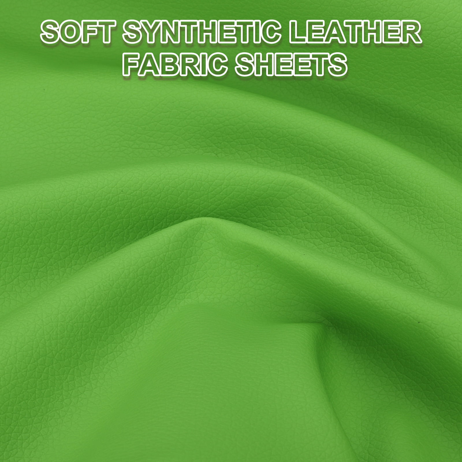 63x39.4in Faux Leather Sheets, Faux Leather Fabric Sheets Vinyl Fabric Synthetic Soft Waterproof for Replacement Upholstery Car, Green