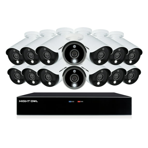 Night Owl Extreme Hd 8 Channel 4 Camera Wired 1tb Dvr Surveillance System Black White Walmart Com Walmart Com