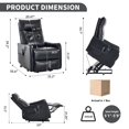 thumbnail image 5 of Power Lift Recliner Chair with Massage & Heat for Seniors, Heavy Duty Faux Leather, USB Charging Port, 155° Max Recline, Easy Assembly, Perfect for Living Room Comfort, 5 of 8