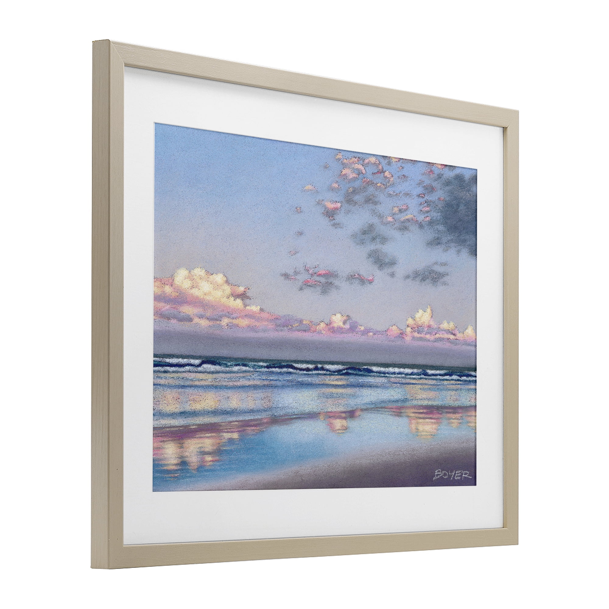 Stupell Industries Nature's Poetry Seascape Birch Framed Print Under Glass, design by Susy Boyer