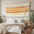 thumbnail image 3 of Orange Nordic Style Stripes Small Tapestry for Bedroom Wall Hanging Tapestry, Orange Grey Texture Ceiling Backdrop Tapestries Poster Blanket Wall Decor for Teens Room Living Room Dorm 23" x 28", 3 of 8