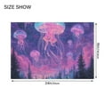 thumbnail image 4 of Yayeee Bath Rug for Bathroom Floor Non Slip Rectangle Fluffy Soft Absorbent Mat, 16"x24", Neon Jellyfish, 4 of 7