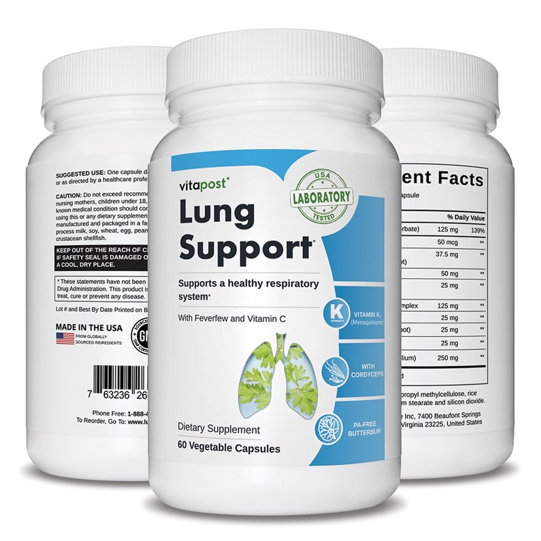 Lung Support Dietary Supplements Herbal Breathing Support
