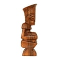 thumbnail image 2 of Handmade Wooden Primitive Big Belly Tribal Statue Sculpture Tiki Bar Totem Handcrafted Unique Gift Art Home Decor Accent Figurine Artwork Hand Carved, 2 of 5
