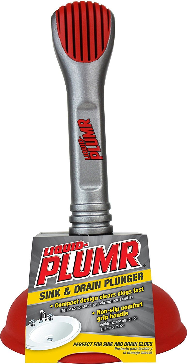 Plunger LiquidPlumr Mini Plunger Unclog Flat Surface Drain Sink Shower