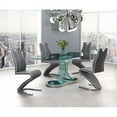 thumbnail image 5 of Global Furniture USA D1713DT Bent Glass Oval Dining Table, Clear, 5 of 7