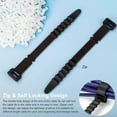 thumbnail image 4 of - 12 Pack Reusable Silicone Cable Zip Ties, 4.5 Inch Elastic All-Purpose Cord Organizer Straps for Bundling and Organizing Cable Wire, Headphones, Management Home Office Table (Black), 4 of 5