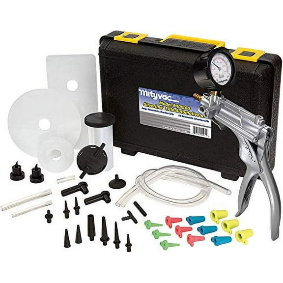 Mityvac MV8500 Silverline Elite Automotive Test Kit Provides both Vacuum and Pressure to Perform Engine Performance Diagnostics, Brake Bleeding, Fluid Transfer, Evacuation, Windshield Repair