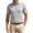 Light Gray, variant on Knitted Polo Shirts for Men Henley Short Sleeve Button Up Tees Causal Loose Textured T Shirts, L