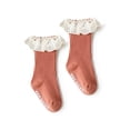 thumbnail image 2 of Baby Girls Cute Lace Ruffle Socks Infant Girl Middle Hose Frilly Socks Soft Non-Slip Stockings Toddlers Tutu Socks, 2 of 9
