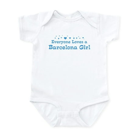 

CafePress - Loves Barcelona Girl Infant Bodysuit - Baby Light Bodysuit Size Newborn - 24 Months