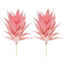 Uxcell Small Artificial Succulents Plants Unpotted Faux Succulent Picks Pink 2 Pack