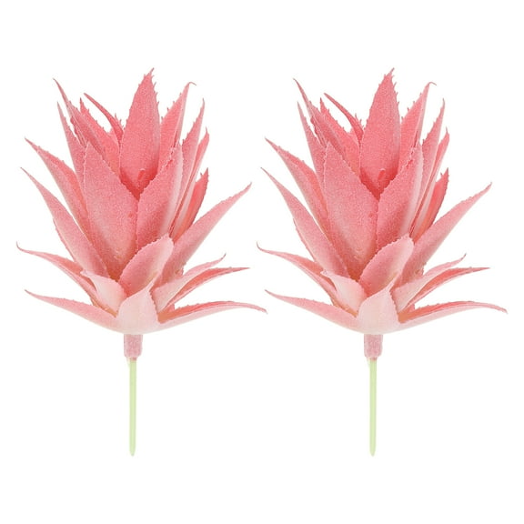 Uxcell Small Artificial Succulents Plants Unpotted Faux Succulent Picks Pink 2 Pack