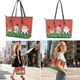 thumbnail image 2 of ZUXONGSY Santa Reindeer Snowman Print Top Handle Bag with Large Capacity Makeup Bag Wallet for Women PU Leather Top Handle Satchel Set with Fashion Makeup Pouch Money Organizers for Business, 2 of 4