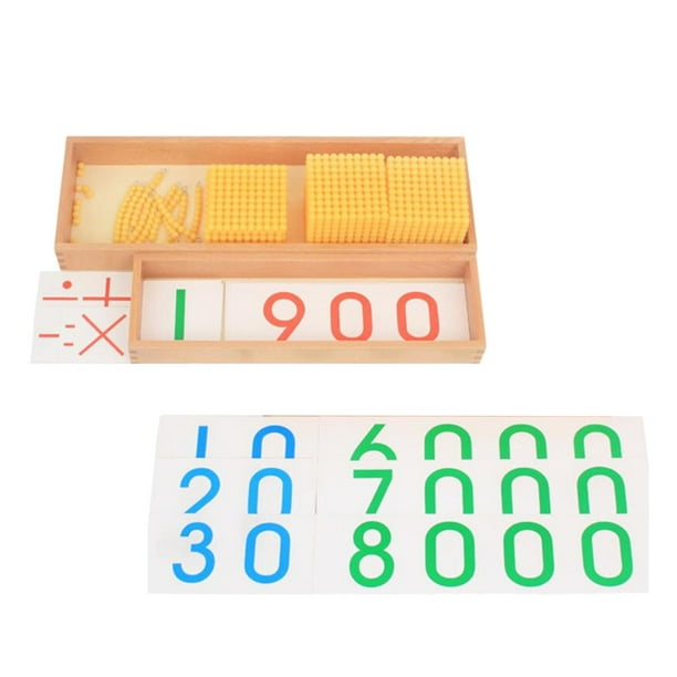 Juguetes de conteo Montessori,Juguetes Montessori manipulativos de matemáticas para preescolar,Juego de banco de matemáticas Montessori con cuentas y bandeja,Materiales Montessori para