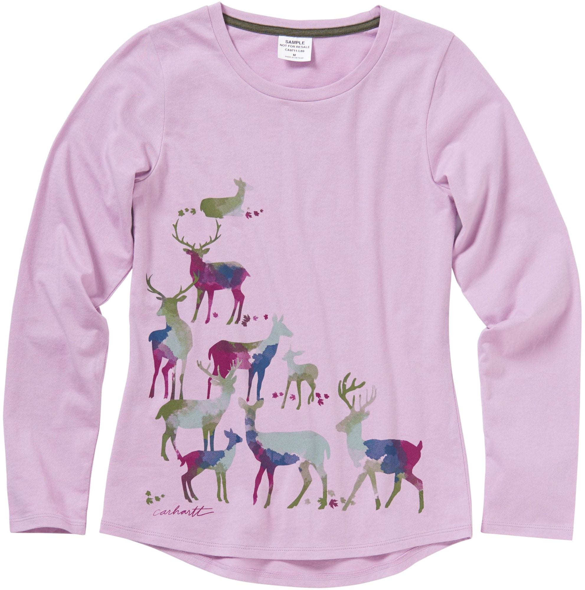 Carhartt Girls' Long Sleeve WaterColor Deer TShirt