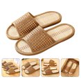 thumbnail image 3 of CATIEBYE 1Pair Natural Rattan Slippers with PVC Material for Home and Beach, 3 of 6
