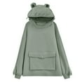 thumbnail image 1 of Femmes Nouveauté Frog Sweat à Capuche à Manches Longues avec Poche, 1 of 9