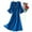 Dark Blue, variant on Xysaqa Satin Nightgown for Women Silk Sleepwear Elegant Embroidery V Neck 3/4 Sleeve Sleep Shirt Soft Luxurious Nightdress Clearance White