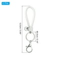 thumbnail image 2 of Uxcell Keychain Bracelet, 2 Pack Woven Leather Wristlet Keychain for Women and Men Handmade Keyring Holder, White, 2 of 6