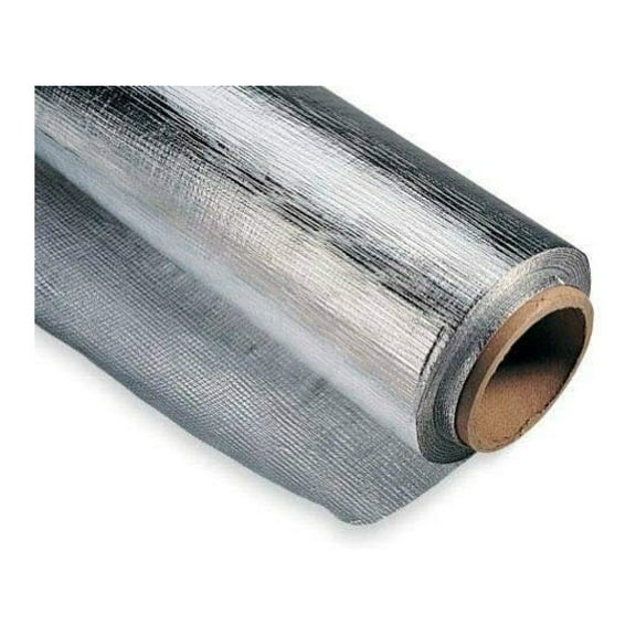 Aluminum Vapor Barrier Insulation - 300 sqft (4ft x 75ft) - 8 Mil Reflective Sauna Waterproof Membrane - Solid, Non-Perforated Roll for Moisture Control