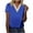 Blue-05, variant on Mittory Women 3/4 Sleeve Eyelet Tops Dressy Casual V Neck Blouses Elegant Summer Trendy Tunic Shirts Business Work Shirt