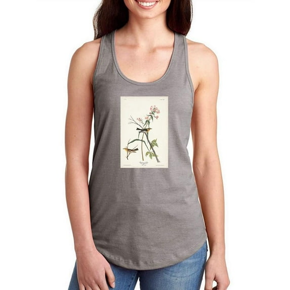 Blackburnian Warbler Racerback Tank Women -John James Audubon Designs, Female XX-Large
