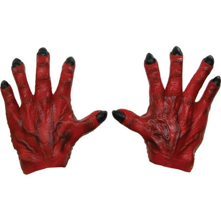 Monster Hands Red Latex Costume