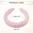 thumbnail image 5 of Unique Bargains Fluffy Fuzzy Headband Solid Color Hair Band for Women Soft Lambswool Hairband Pink, 5 of 7