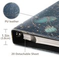 thumbnail image 3 of FORMRS 3 Ring Photo Album 4"x6" Self Adhesive Large Capacity PU Leather Cover, Dark Star Map, 3 of 8