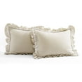 thumbnail image 5 of Lush Decor 100% Polyester Ella Parisian Vintage Chic Ruffle Lace Comforter Ivory 3Pc Set King, 5 of 11