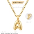 thumbnail image 2 of Turandoss 14K Gold Plated Bubble Initial Choker Necklace for Women GirlsDainty Letter A-Z Chunky Pendant Jewelry Trendy Fashion Accessories Personalized Birthday Gifts for Women Girls Her, 2 of 8