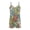 Colorful Floral, variant on ZAITUBLES Womens Rompers Summer Casual Loose Sleeveless Outfit Adjustable Spaghetti Strap Shorts Jumpsuit, Lightweight with Front Pockets, Tropical Floral Leaf Print, Size 2XL
