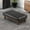 Brown, variant on Modern Boucle Upholstered Cocktail Ottoman with Rubber Wood Legs, Light Brown
