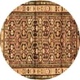 thumbnail image 1 of Ahgly Company Indoor Round Persian Brown Traditional Area Rugs, 6' Round, 1 of 4