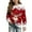 Red, variant on Gaexia Girls Christmas Sweatshirts Funny Christmas Printed Crewneck Shirt Xmas Holiday Party Pullover Sweaters
