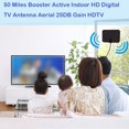 thumbnail image 4 of Alta Ganancia Hd Tv Dtv Box Antena De Tv Digital 50 Millas Booster Activo Interior Antena Hd Diseño Plano 4K 25Db Speravity HA016874-00, 4 of 6