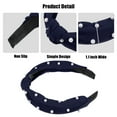 thumbnail image 4 of Unique Bargains 1 Pcs Satin Knotted Pearl Headband Hairband for Women 1.1 Inch deep blue, 4 of 7