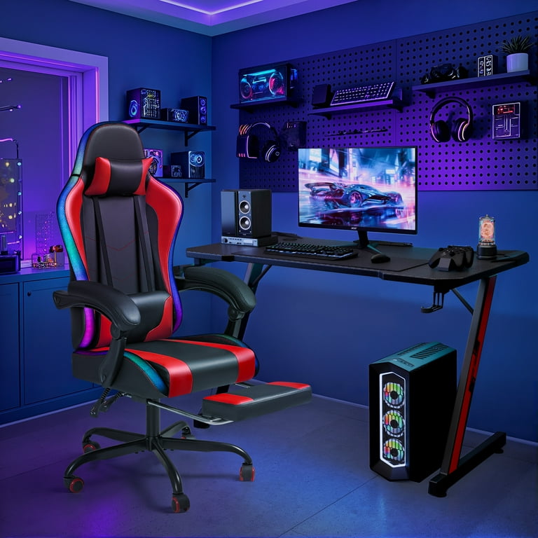 Homall RGB Gaming Chair, LED Lights, APP & Remote Control