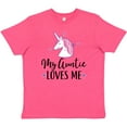 thumbnail image 3 of Inktastic My Auntie Loves Me Unicorn Youth T-Shirt, 3 of 5