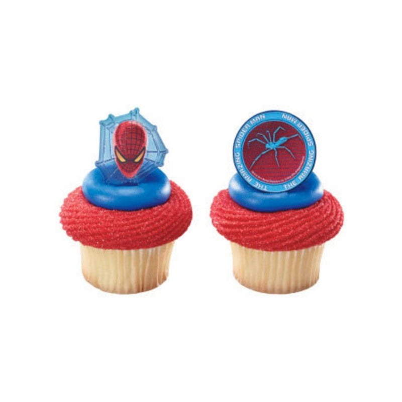 12 Amazing Spiderman Cupcake Rings - Walmart.com